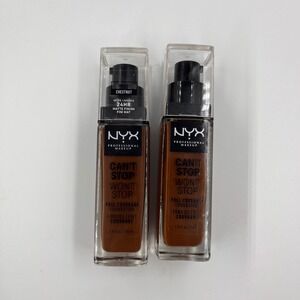 NYX Can't Stop Won't Stop Full Coverage Foundation Chestnut 2 Pack CSWSF23